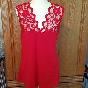 Ambiance Apparel 2X red top